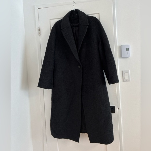 H&M WOOL BLEND BOUCLE TEDDY VIBE COAT - Picture 2 of 4